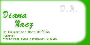 diana macz business card